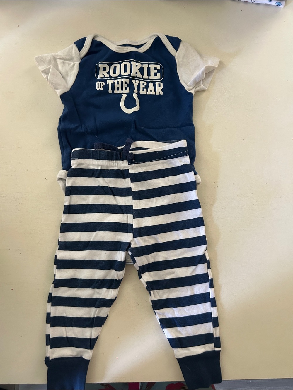 Kids Navy & White 'Rookie of the Year' Bottoms Set
